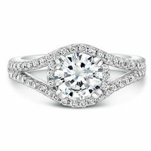 0.80 Ct Round Cut Diamond Wedding Engagement Ring 14k White Gold Finish 925 - £68.79 GBP