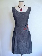 Anthropologie Tabitha Ferrous Flower 8  Loopy Crochet Roses Rust Gray Menswear - £31.96 GBP