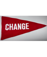 Vintage Red CHANGE Banner Casino Flag 9.5 x 19 inches - $40.72 CAD