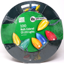 Home Accents Holiday 1005 415 498 100CT MULTI-COLORED C9 Led 65&#39; - New - £31.43 GBP