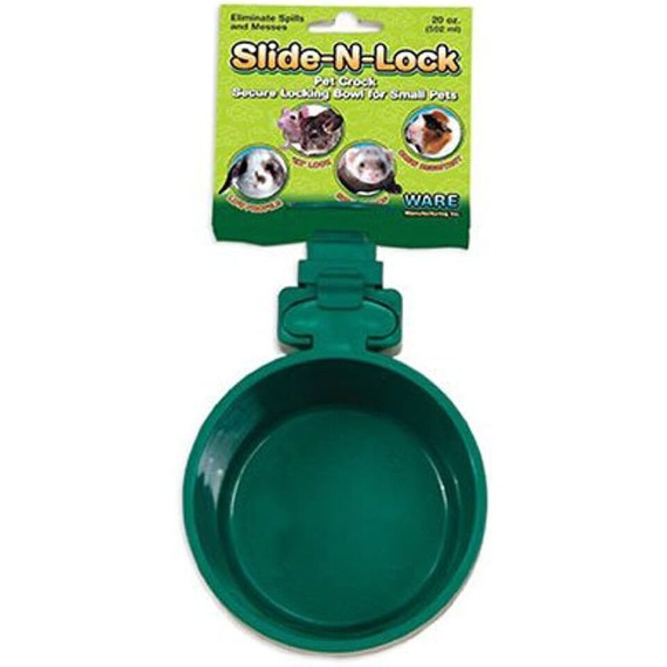 Ware Manufacturing Plastic Slide-N-Lock Crock Pet Bowl for Small Pets, 2... - $22.38