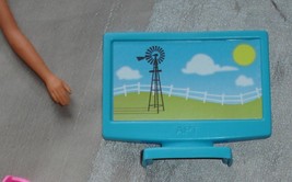 Barbie fashion doll accessory vintage computer monitor miniature TV made in USA - £8.62 GBP