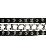 Jewelry Trends Silvertone Metal and Black Leather Stud Bracelet - $46.11 CAD