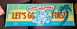 1 - MIAMI DOLPHINS - PULL-OUT - &quot;LETS GO FINS!&quot; FANBANA SIGN - GO FINS! - £6.19 GBP