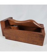 Vintage Mallard Duck Head Nut Cracker Wood Box 10x6x4.5 Inch - $21.00