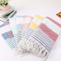 Cotton striped beach towel 100x180cm - £35.27 GBP+