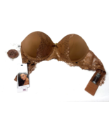 Daisy Fuentes Rose Beige Brown 38 C Underwire 38C Push Up Balconette Bra... - $19.10 CAD