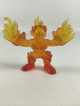 Marvel Super Hero Squad Human Torch Mini Battle Figure Flame Fire Hasbro 2008 - £12.60 GBP