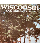 1969 Wisconsin Highway Road Map 2 Sided Vintage Milwaukee Travel Vacatio... - $41.60 CAD