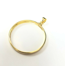 14k Yellow Gold filled Screw top bezel frame Coin FOR 5  MEXICAN PESO - £23.29 GBP