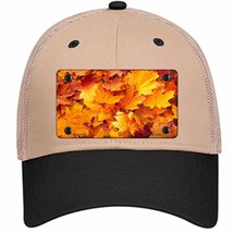 Fall Leaves Novelty Khaki Mesh License Plate Hat - £23.31 GBP