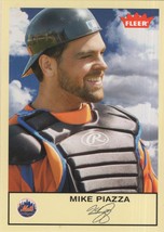 Mike Piazza New York Mets Printed Signed Rare Baseball Trading Card - £5.60 GBP