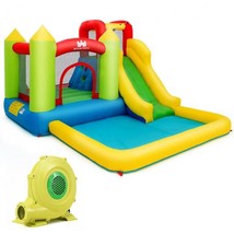 Outdoor Inflatable Bounce House With 480 W Blower - £352.66 GBP