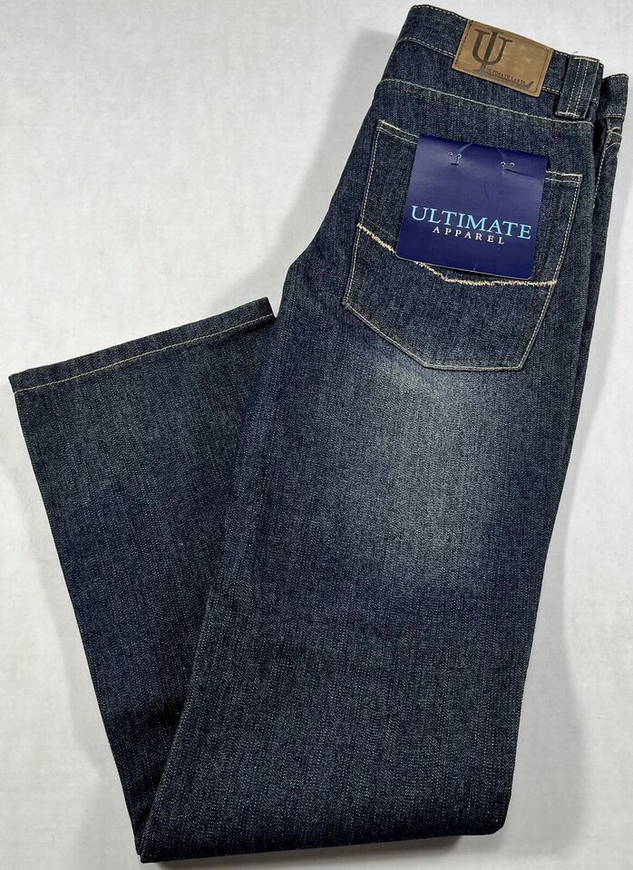Primary image for Ultimate Apparel Jeans Boy's Size 14 (31 x 28) Blue Denim Cotton Blend