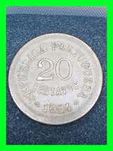 Early 1924 Portugal 20 Centavos Coin - £11.88 GBP