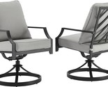 Crosley Furniture CO6290MB-GY Otto Outdoor Metal Dining Swivel Chairs, S... - $637.99