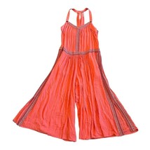 Free People Anthropologie Coral Sleeveless Jumpsuit Wide Leg Flowy Boho ... - £46.95 GBP