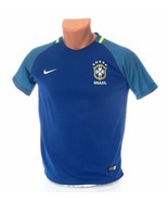 Nike Dri Fit Brazil CBF Blue Short Sleeve Away Jersey Brasil Youth Boy&#39;s... - £58.97 GBP