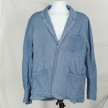 Goodlife Mens Jacket Blue Cotton U384 Pajama Style Denim XL - £40.00 GBP