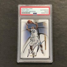 2008-09 Upper Deck Basketball #10 Rudy Gay Signed Card AUTO PSA Slabbed Grizzlie - £47.20 GBP