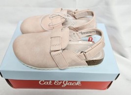 Cat &amp; Jack Girls Pink Faux Leather Sandals Marley Sandals Todder Girls Sz 9 New - £10.34 GBP