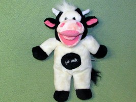 Vintage Got Milk Plush Cow 13&quot; Plush Stuffed Animal Advertisement Black White - £11.57 GBP