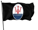 Maserati Racing Flag Black 3X5 Ft Polyester Banner USA - $15.99