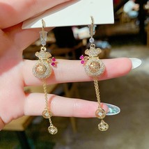 Long Gold Chinese Style Wallet Earrings 2022 New High-end Tassel Earring... - $13.14