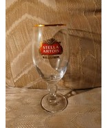 Stella Artois Belgium 33 Cl Goblet Beer Drinking Glass Gold Rim 7.5&quot; Cha... - £12.44 GBP