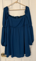 City Studio Day Blue (Green)  Woman&#39;s Long Sleeve Dress Size XL NWT - £19.84 GBP