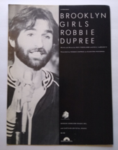 Robbie Dupree Brooklyn Girls Sheet Music 1983 Pop Rock Roy Freeland B La... - $19.18