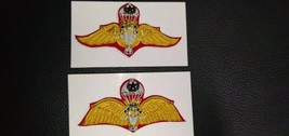 2 Royal Thai Army Parachutis​t Wings Golden tinsel Handmade Back Magnets - $83.94