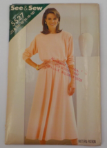 See & Sew Pattern #5527 Misses 80'S Dress Raglan Sleeves Szs 10-18 Uncut 1986 - $9.99