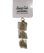 Hapidan V Super Cub Triple Keychain Metal Charm Gold Chain 14cm - $545.96 MXN