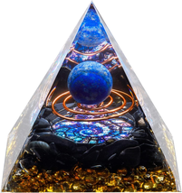 Orgone Crystal Pyramid, Lapis Lazuli Healing Crystal,Orgonite Protection Crystal - £18.80 GBP