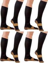 ASRocky Graduated Compression Copper Socks Calf High Below Knee Men Women Foot A - £15.48 GBP