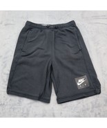 Nike Shorts L Boys Black Flat Front Slash Pocket Drawstring Sweat Shorts - £20.22 GBP