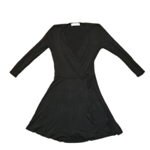 Abercrombie &amp; Fitch Black Midi True Wrap Dress Size S - £7.93 GBP