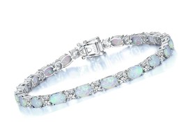 Day Gifts Bracelets for Women Sterling Silver Created CZ - £226.47 GBP