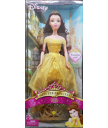 DISNEY Glitter Princess BELLE with Tiara, New - £19.53 GBP