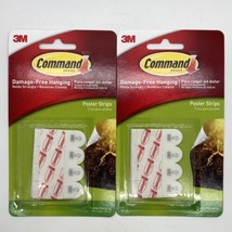 2 Pack - 3M Command Damage-Free Poster Hanging Strips, 24 Total Strips - £6.37 GBP