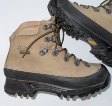 AKU Goretex Utah Lite Boots Men US 5 Womens 6.5 Hiking Brown Beige Suede Leather - £77.86 GBP