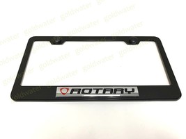 3D ROTARY Emblem Black Powder Coated Metal Steel License Plate Frame Hol... - £18.70 GBP