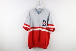 Vintage 80s Champion Mens XL DePaul University Half Zip Short Sleeve Sweatshirt - £59.39 GBP