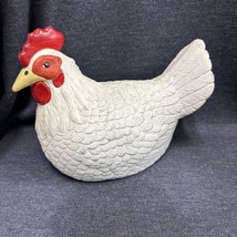 Sitting Ceramic Chicken Figurine (Laying Hen) Bisque Finish 6” Tall - £7.34 GBP