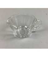 Vintage And Signed Belgian Crystal Val St. Lambert Glass Creamer 2.5”Hx4”D - $13.86