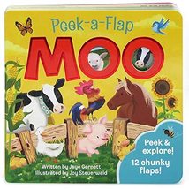 Moo: Peek-a-Flap Children&#39;s Board Book (Peek-A-Flap Children&#39;s Interacti... - £7.08 GBP