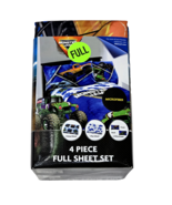 Monster Jam 4 Piece Full Sheet Set Microfiber Fitted Flat 2 Pillowcase - €38,80 EUR