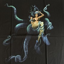 Amphibious Outfitters Men&#39;s T-Shirt XL Octopus women Scuba Diving Black - $28.49