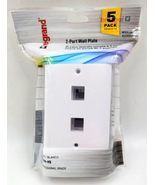 Legrand WP3402-WH-V5 Keystone Ethernet Jack 1-Port Wall Plate White - £6.27 GBP